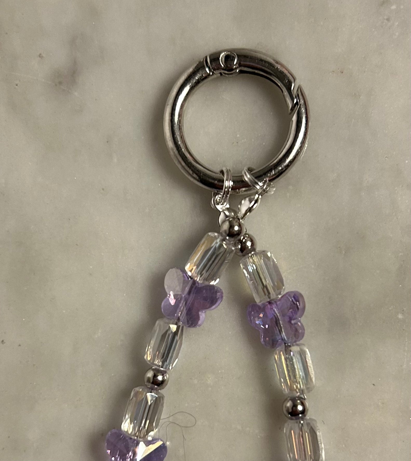 Lavender Mist – Handmade Beaded Phone & Bag Charm