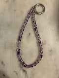 Amethyst Whisper – Handmade Beaded Phone & Bag Charm