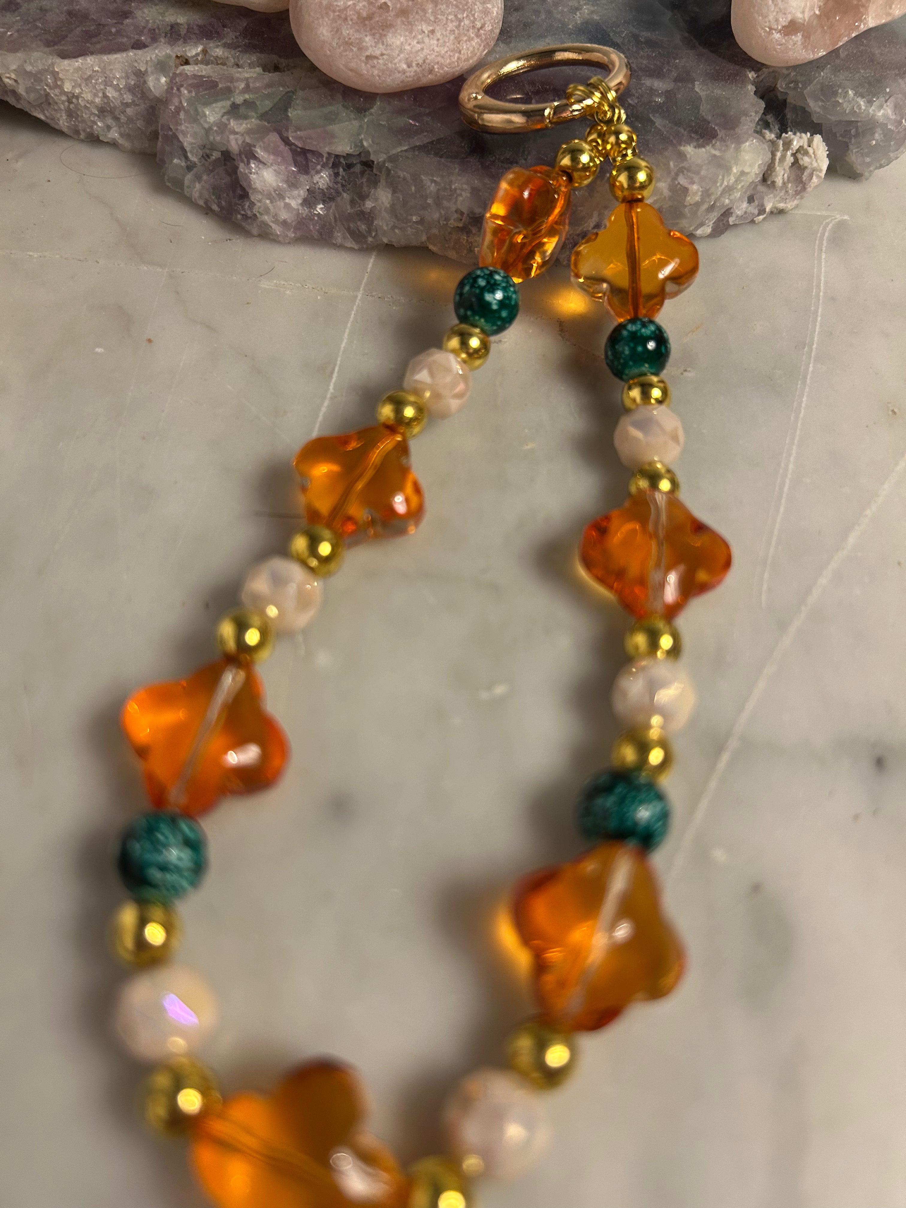 Autumn Sage – Handmade Beaded Phone & Bag Charm