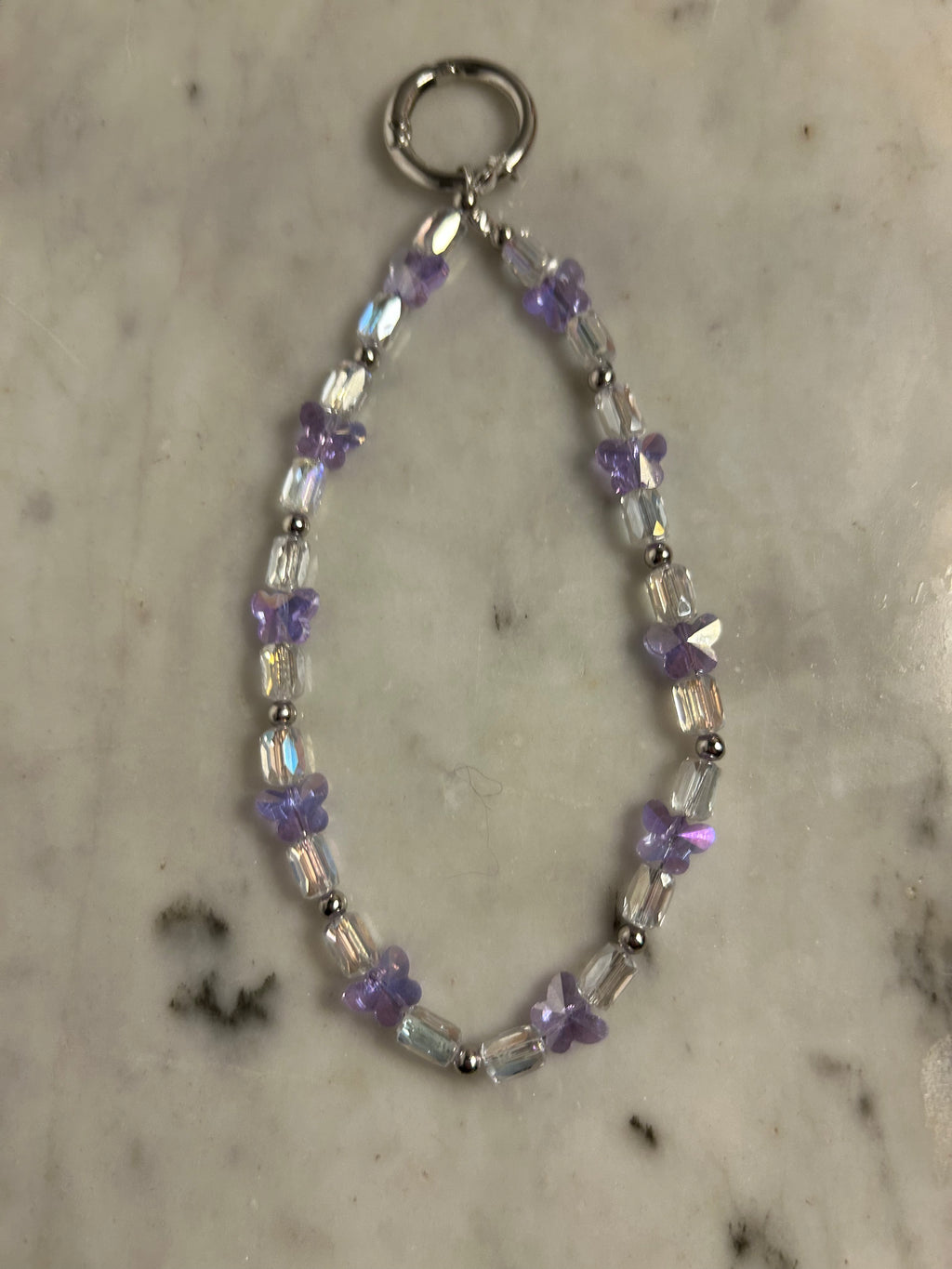Lavender Mist – Handmade Beaded Phone & Bag Charm